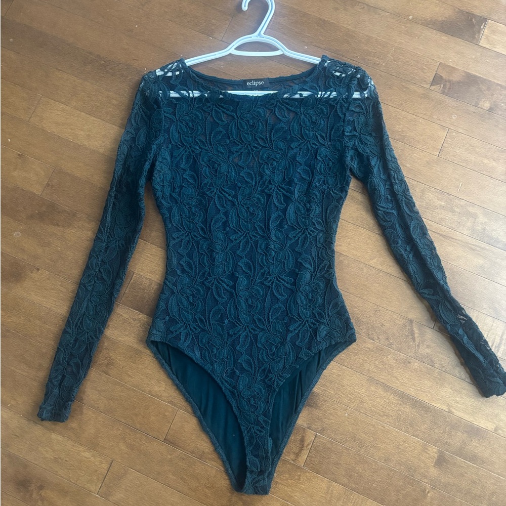 Eclipse Dark Green Lace Bodysuit